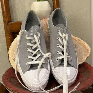 Converse Light Gray Canvas Shoes